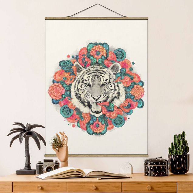 Dekoracja do kuchni Ilustracja tygrysa Rysunek mandala paisley