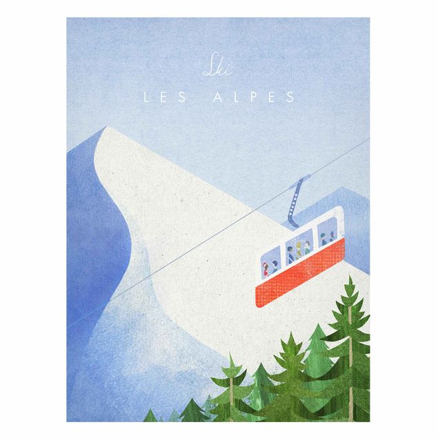 Obrazy do salonu nowoczesne Plakat podróżniczy - Les Alpes