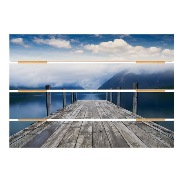 Obraz z drewna - Nelson Lakes National Park Nowa Zelandia