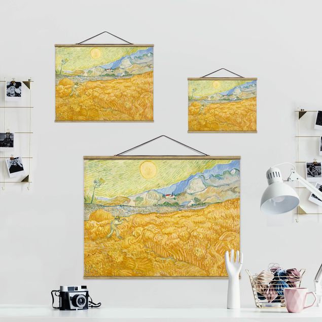 Postimpresjonizm obrazy Vincent van Gogh - Pole kukurydzy z żniwiarzem