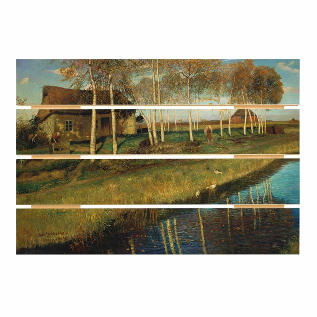 Obrazy na ścianę Otto Modersohn - Jesienny poranek nad kanałem Moor