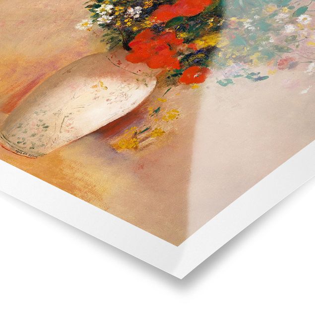 Obrazy Odilon Redon - Wazon z kwiatami (tło różane)