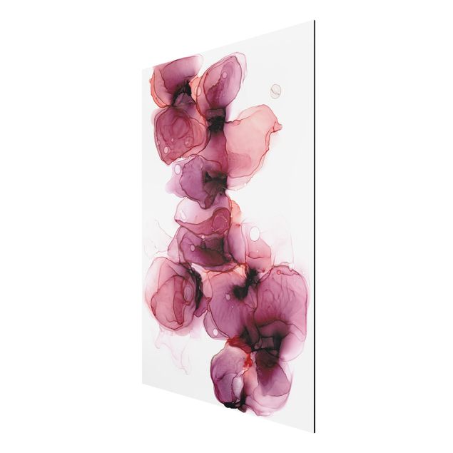 Obrazy nowoczesne Dzikie kwiaty w kolorze purpury i złota
