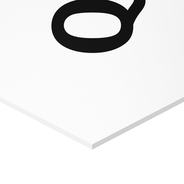 Obraz heksagonalny z Forex - Biała litera Q