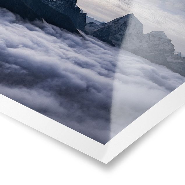 Czarno białe obrazy Morze chmur w Himalajach