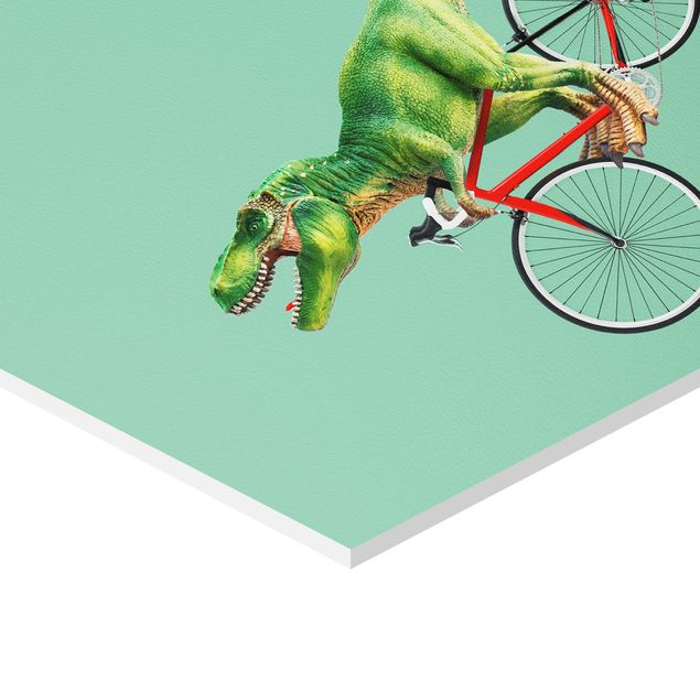 Jonas Loose obrazy Dinozaur z rowerem