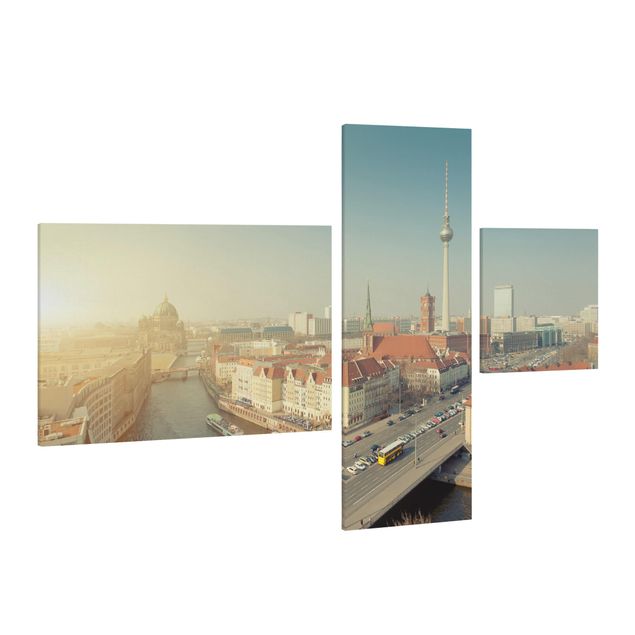 Obraz na płótnie 3-częściowy - Berlin o poranku