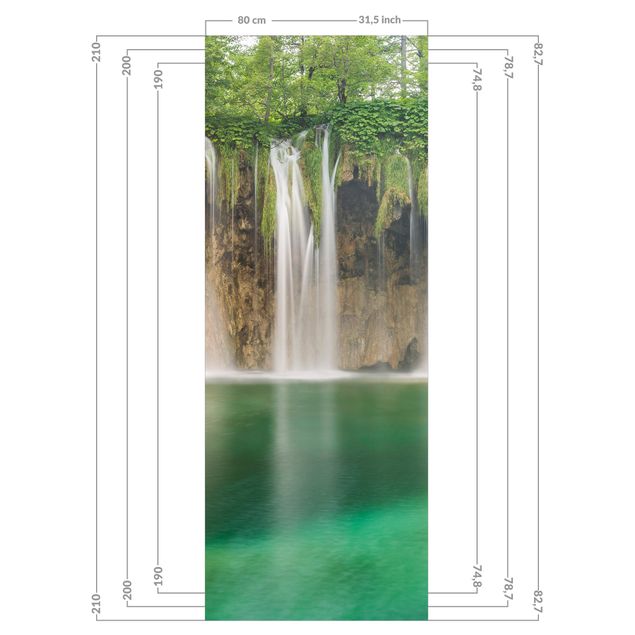 Tylna ścianka prysznicowa - Waterfall Plitvice Lakes