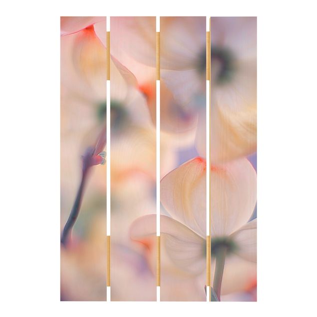 Obraz z drewna - Kwiaty pod kwiatami