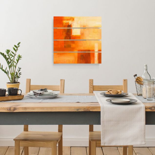 Obrazy na ścianę Kompozycja w kolorach pomarańczowym i brązowym 02