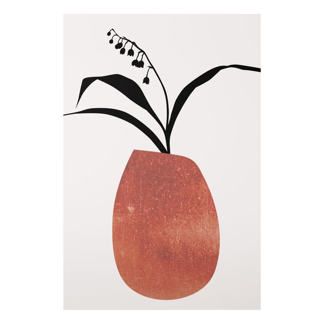 Obrazy do salonu nowoczesne Graficzny świat roślin - konwalie