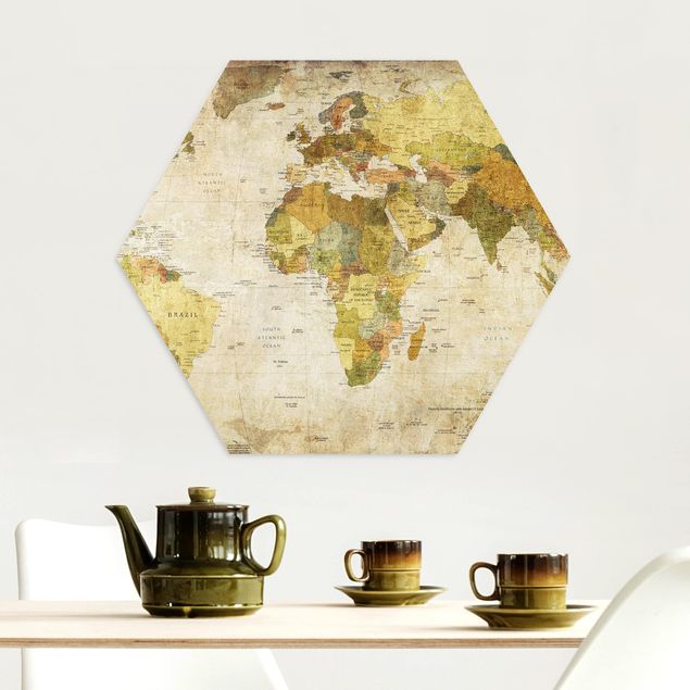 Dekoracja do kuchni Mapa świata