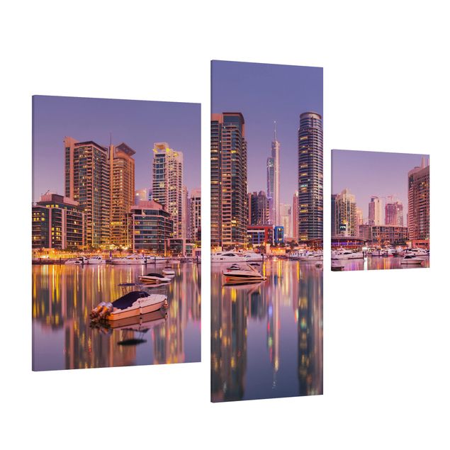 Nowoczesne obrazy Dubai Skyline and Marina