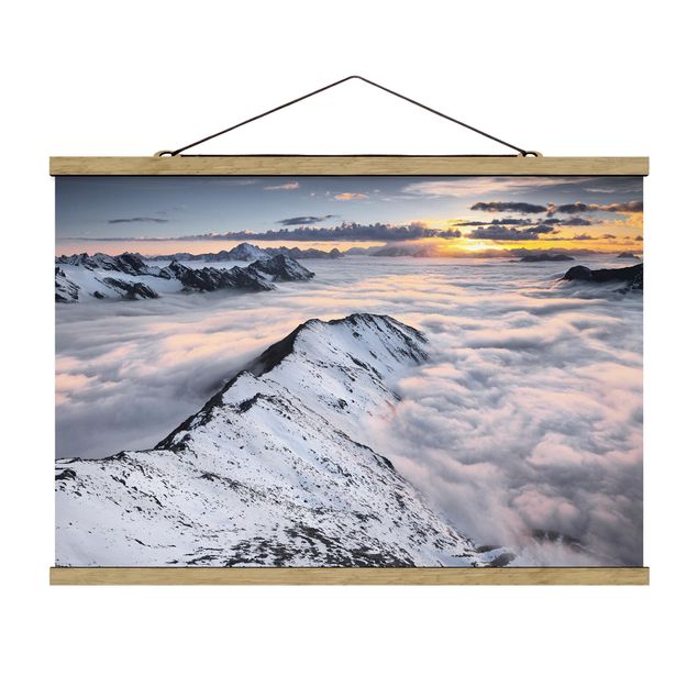 Obrazy z górami Widok na chmury i góry