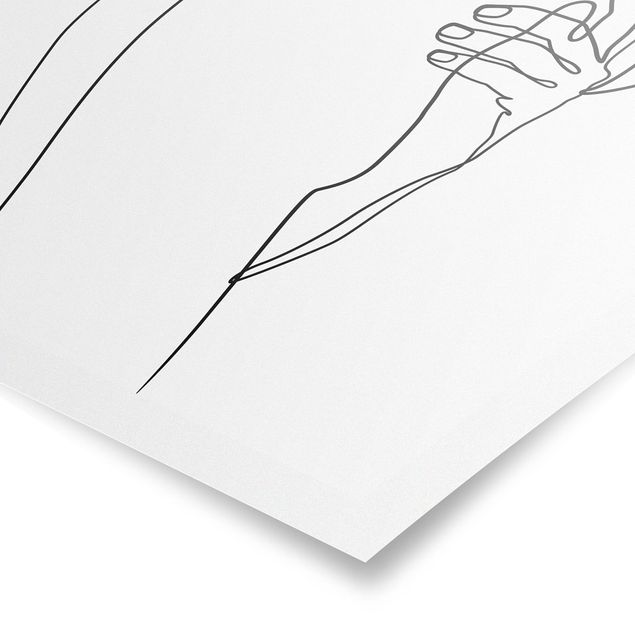Czarno białe obrazki Line Art Woman Nude Shoulder czarno-biały