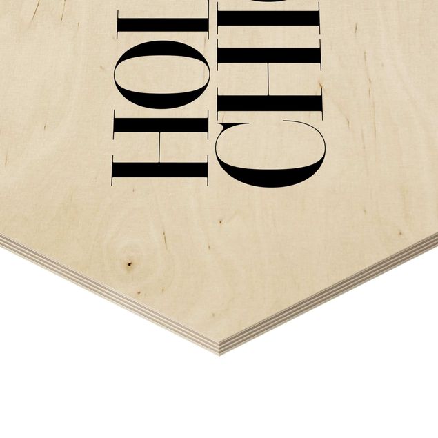 Obraz heksagonalny z drewna 2-częściowy - Święty szyk i Vogue