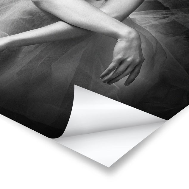 Plakaty czarno białe Ręce baletnicy