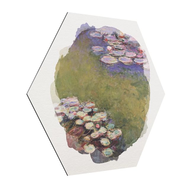 Obrazy impresjonistyczne Akwarele - Claude Monet - Lilie wodne