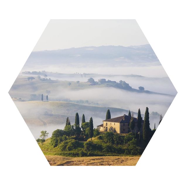 Obraz z niebieskim Posiadłość wiejska w Toskanii