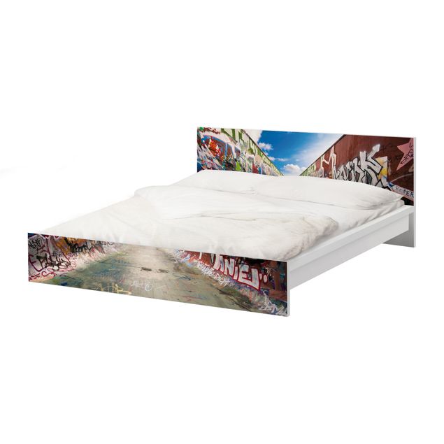 Okleina meblowa IKEA - Malm łóżko 160x200cm - Graffiti na łyżwach