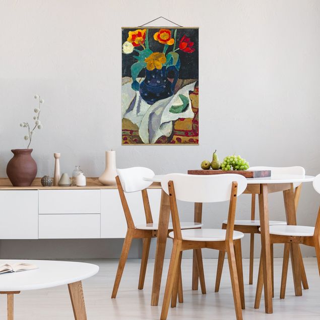 Obrazy do salonu Paula Modersohn-Becker - Martwa natura z tulipanami