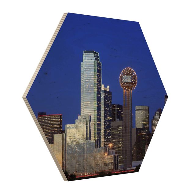Obraz heksagonalny z drewna - Dallas
