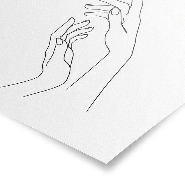 Czarno białe obrazki Line Art Ręce plastyka