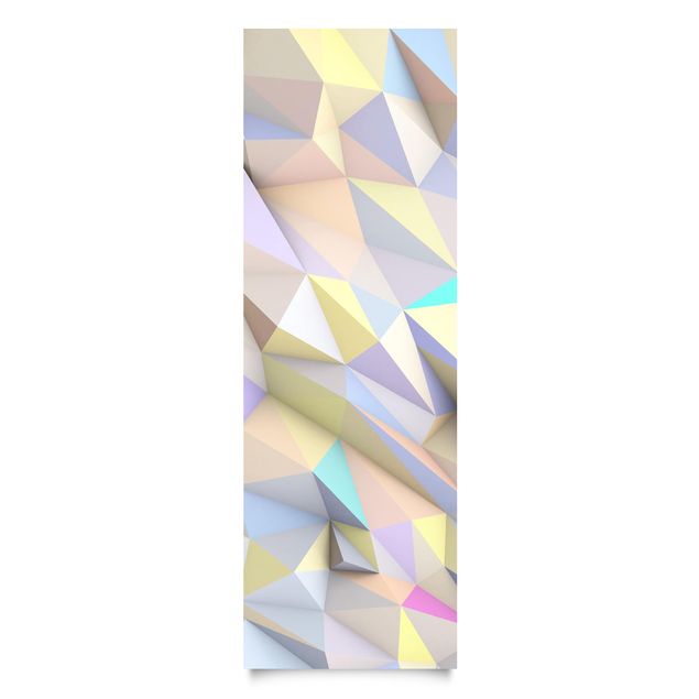 Folia samoprzylepna Pastelowe trójkąty geometryczne w 3D