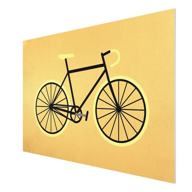 Obrazy nowoczesne Rower w kolorze żółtym