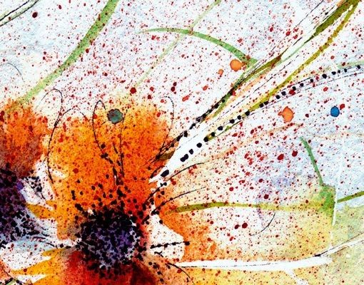 Szafka pod umywalkę - Malowane kwiaty