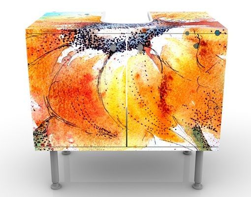Szafka pod umywalkę - Malowany słonecznik