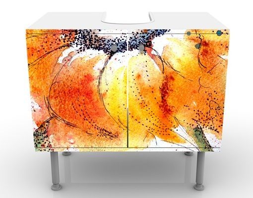 Szafka pod umywalkę - Malowany słonecznik