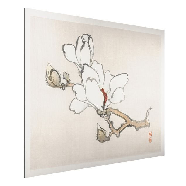 Dekoracja do kuchni Rysunki azjatyckie Vintage Magnolia biała