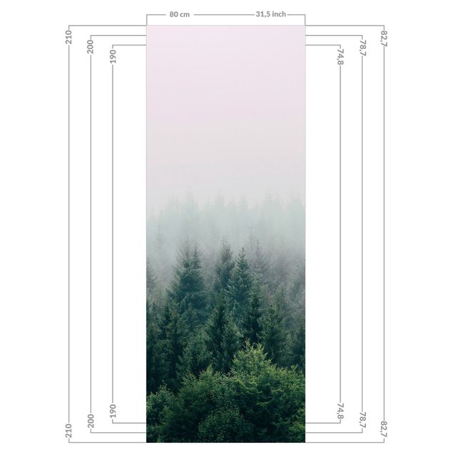 Tylna ścianka prysznicowa - Foggy Forest Twilight