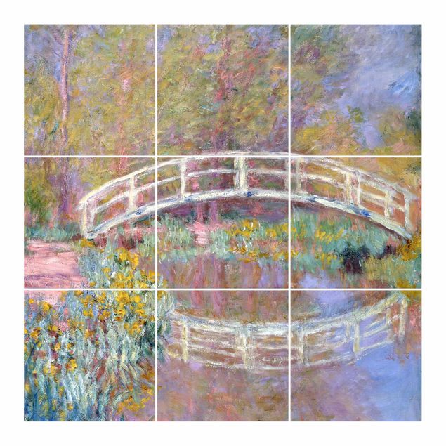 Naklejki na płytki Claude Monet - Most Moneta w ogrodzie