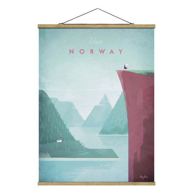 Obrazy na ścianę krajobrazy Plakat podróżniczy - Norwegia