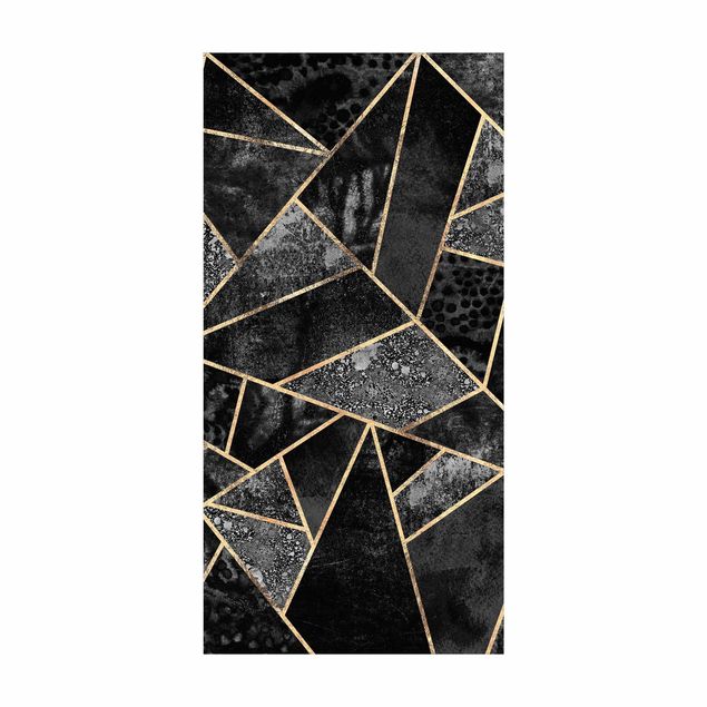 dywan nowoczesny Szare trójkąty złote