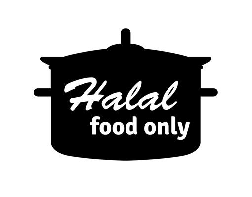 Napisy na ścianę Nr 1433 Tylko żywność halal