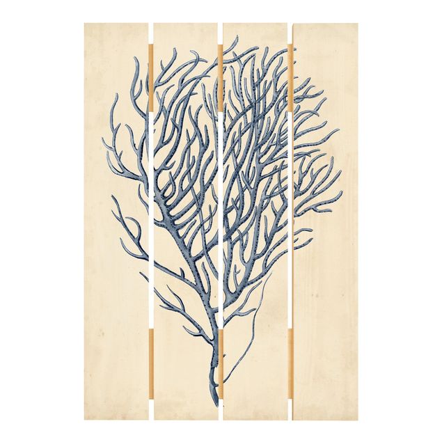 Obraz z drewna - Indigo Coral III