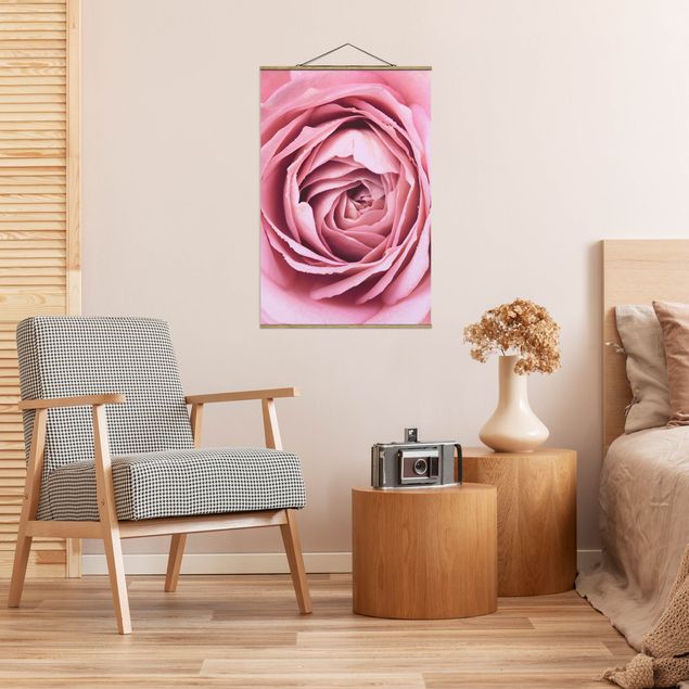 Nowoczesne obrazy do salonu Różowy kwiat róży
