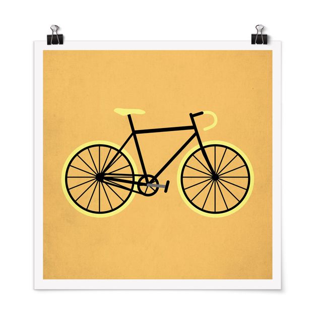 żółty obraz Rower w kolorze żółtym