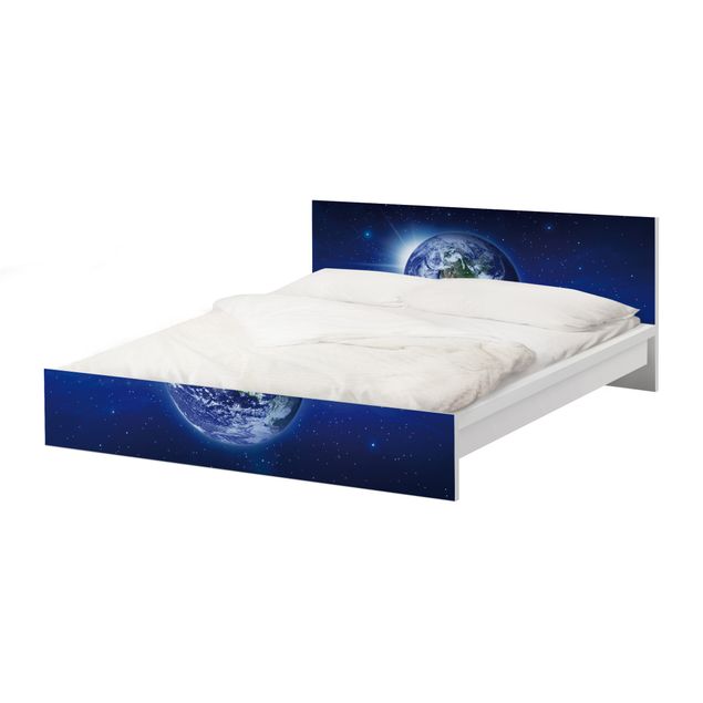 Okleina meblowa IKEA - Malm łóżko 140x200cm - Ziemia w kosmosie