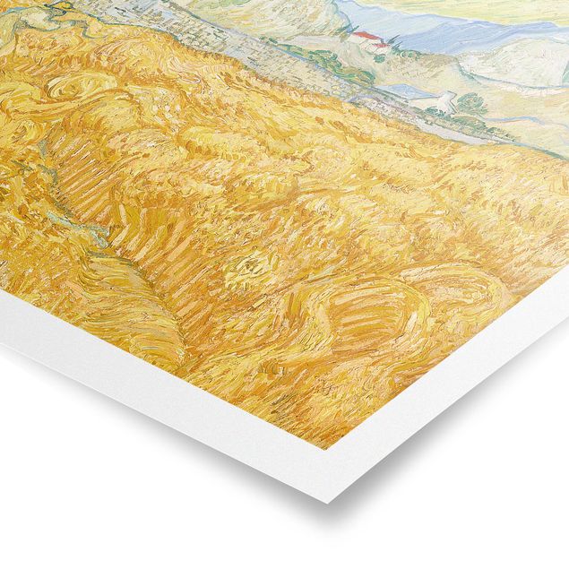 Obrazy krajobraz Vincent van Gogh - Pole kukurydzy z żniwiarzem