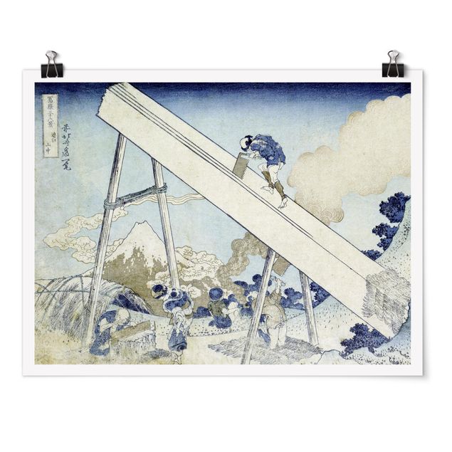 Obrazy z górami Katsushika Hokusai - W górach Totomi