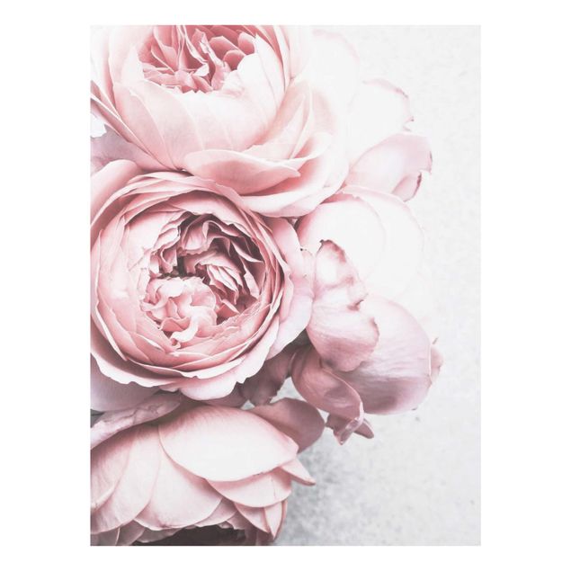 Obraz shabby chic Kwiaty różowej piwonii Shabby Pastel