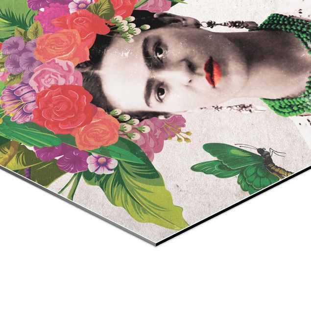 Obrazy kwiatowe Frida Kahlo - Portret z kwiatami