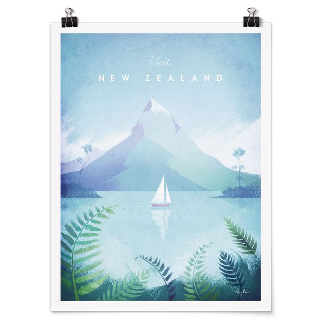 Obrazy góry Plakat podróżniczy - Nowa Zelandia