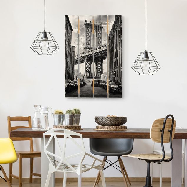 Obrazy na drewnie Most Manhattan w Ameryce
