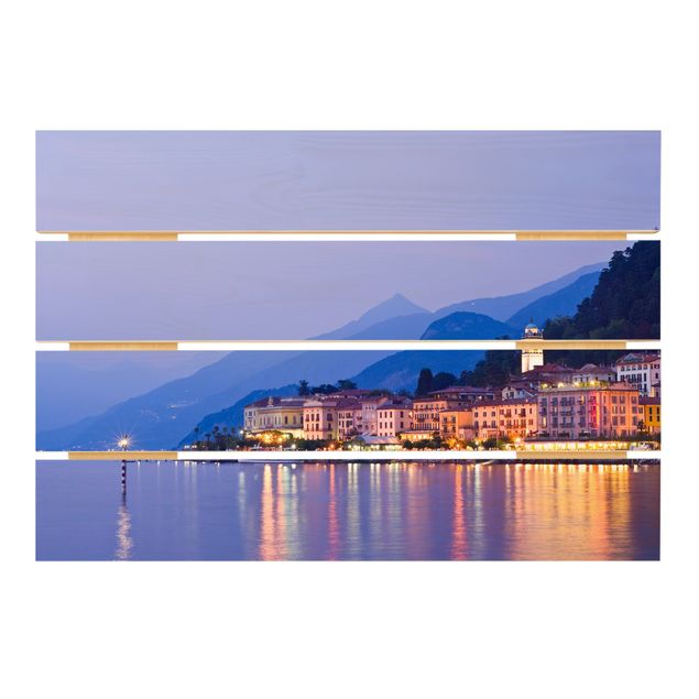 Obraz z drewna - Bellagio nad jeziorem Como