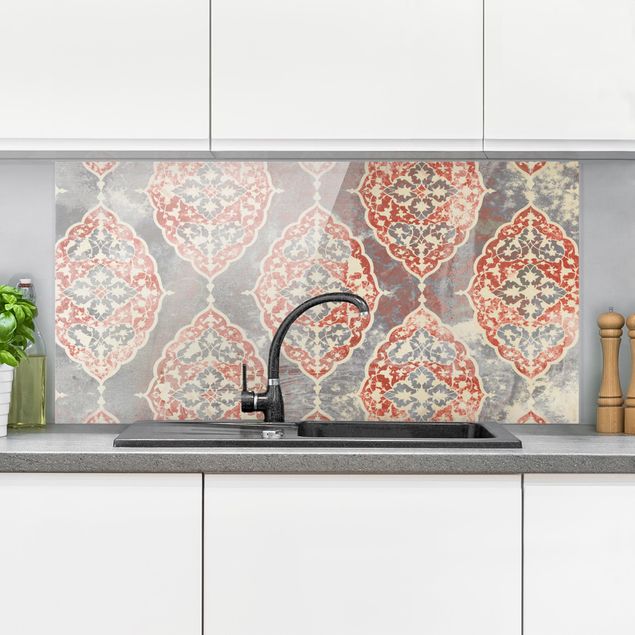 Dekoracja do kuchni Persian Vintage Pattern w kolorze indygo III